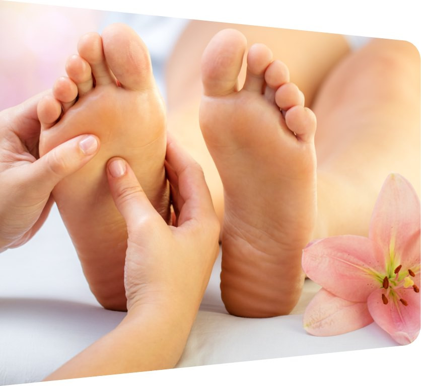 Fußmassage im Kosmetikinstitut Enaux